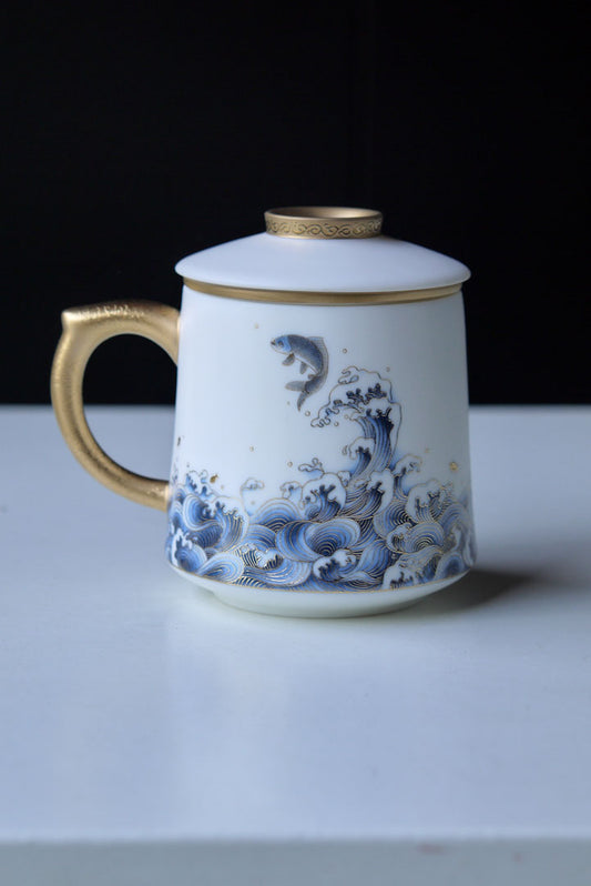 Gorgeous Morden Dehua Jade Blanc De Chine Porcelain Tea Cup Mug|Best Ceramics