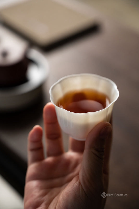 China Handcrafted Dehua Porcelain Antique Floral Teacup|Best Ceramics