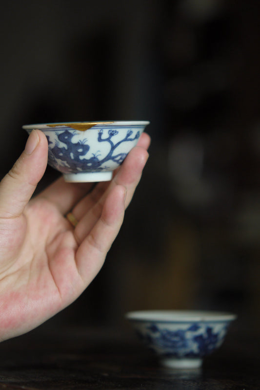 China Antique Blue And White Qing Dynasty Kintsugi Teacup|Best Ceramic…