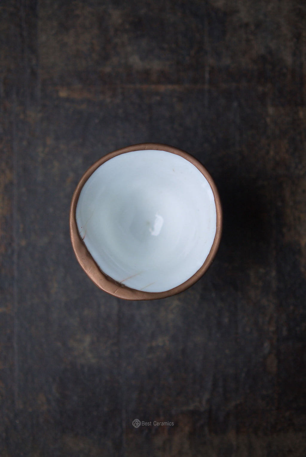 Antique Ming Dehua Plum Blossom Teacup With Copper Top of Rims|Best Ceramics