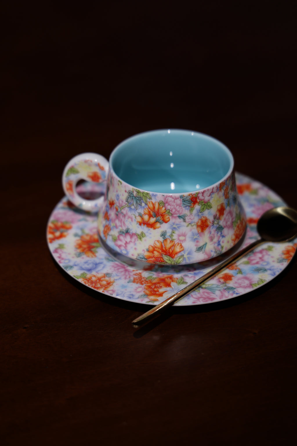 Artisan Floral Coffee Set Hand-Painted Ceramic Cup Saucer-Best Ceramics