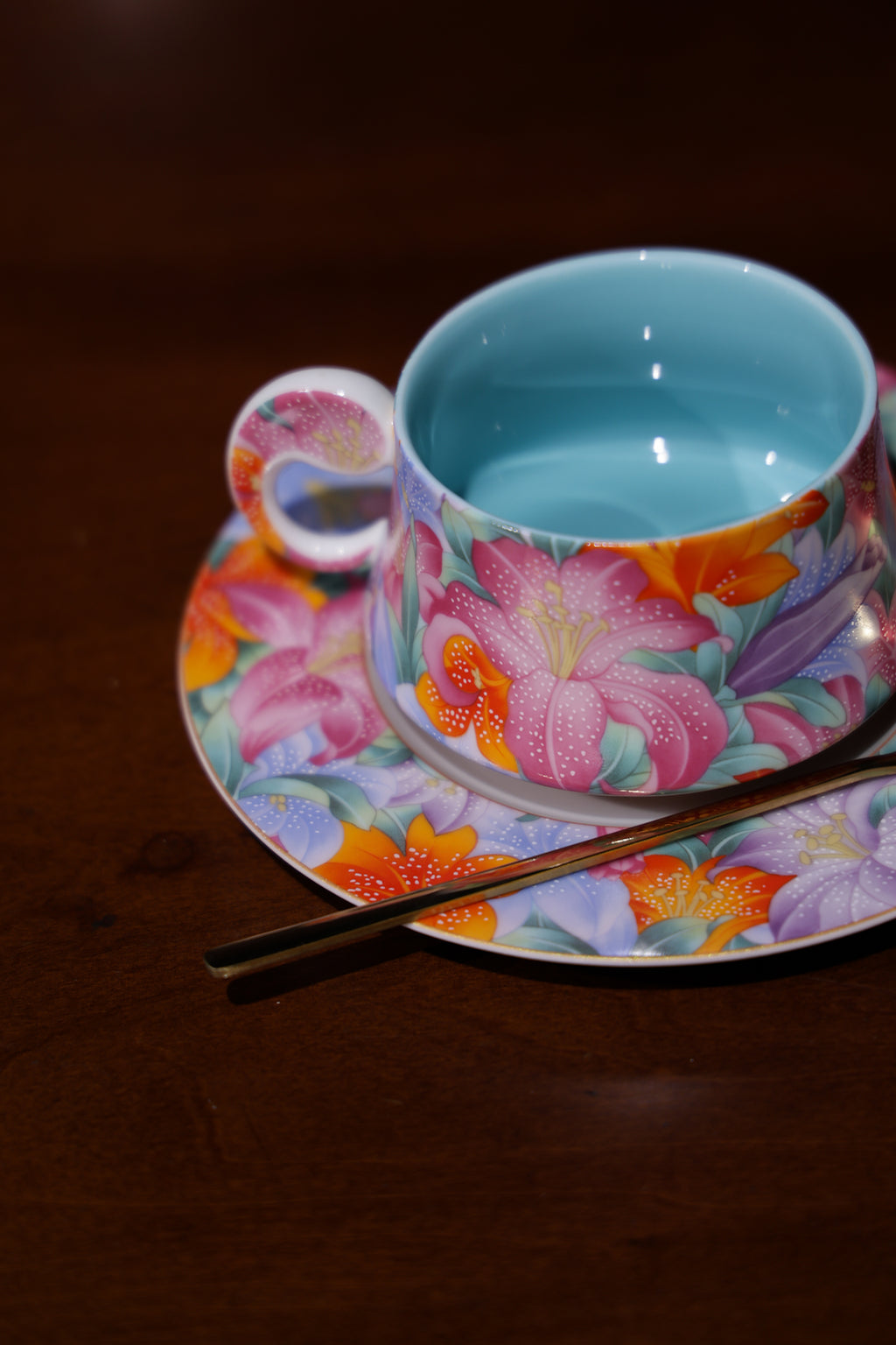 Artisan Floral Coffee Set Hand-Painted Ceramic Cup Saucer-Best Ceramics