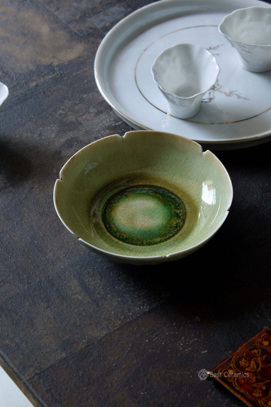 Handmade Cracked Emerald Flow Dehua Kungfu Teapot Stand|Best Ceramics