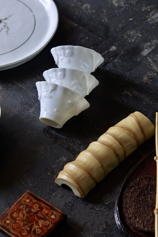 Ming Dynasty Dehua Porcelain Heritage Crane Relief Teacup|Best Ceramics