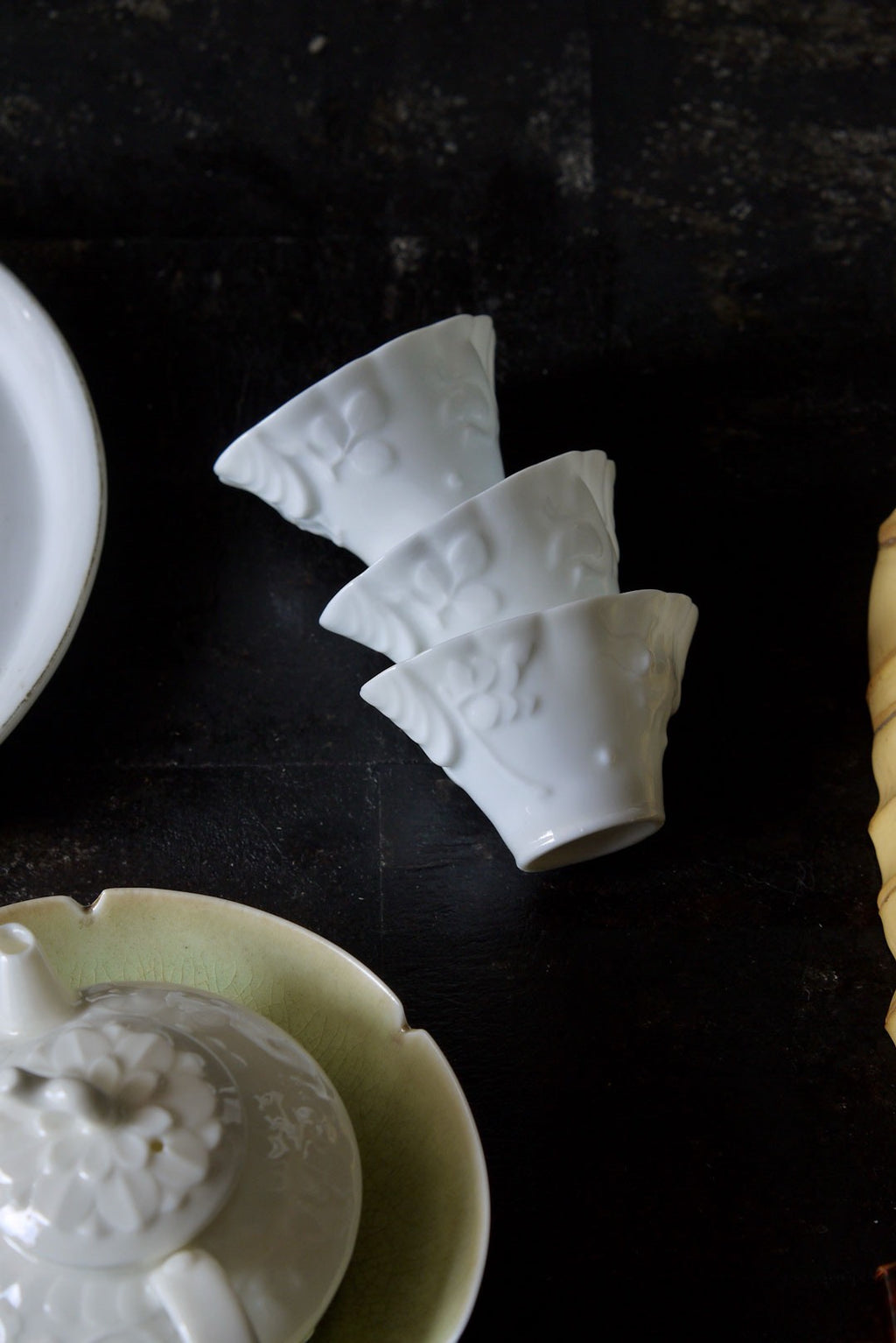 Ming Dynasty Dehua Porcelain Heritage Crane Relief Teacup|Best Ceramics