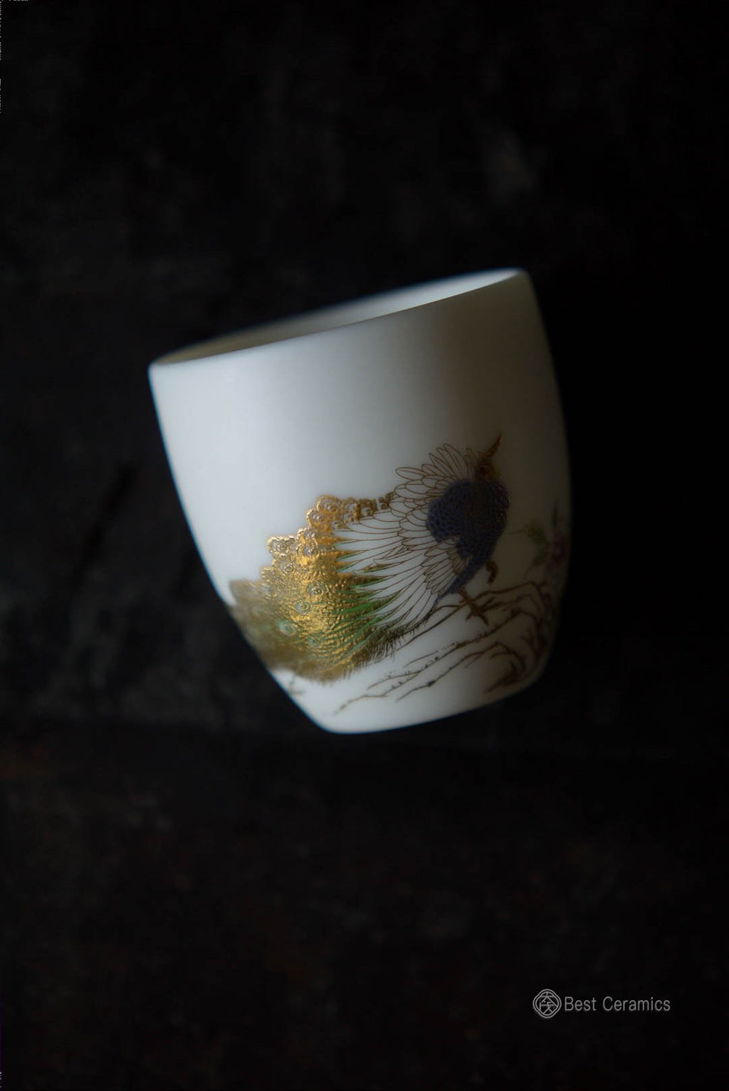 Chinese Vintage Peacock Gongfu Teacup Gorgeous Porcelain|Best Ceramics