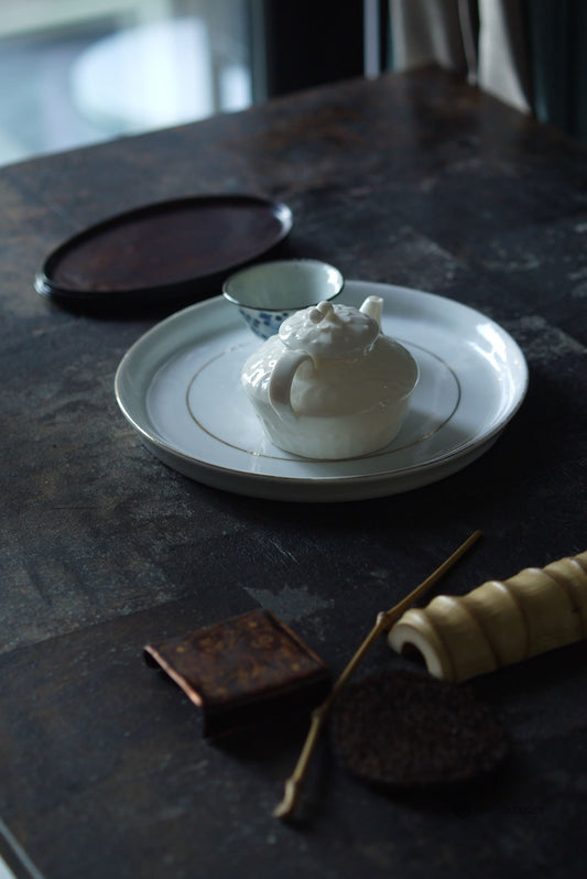 Vintage Ming Dynasty Dehua Kungfu Teapot with Lotus Relief|Best Ceramics