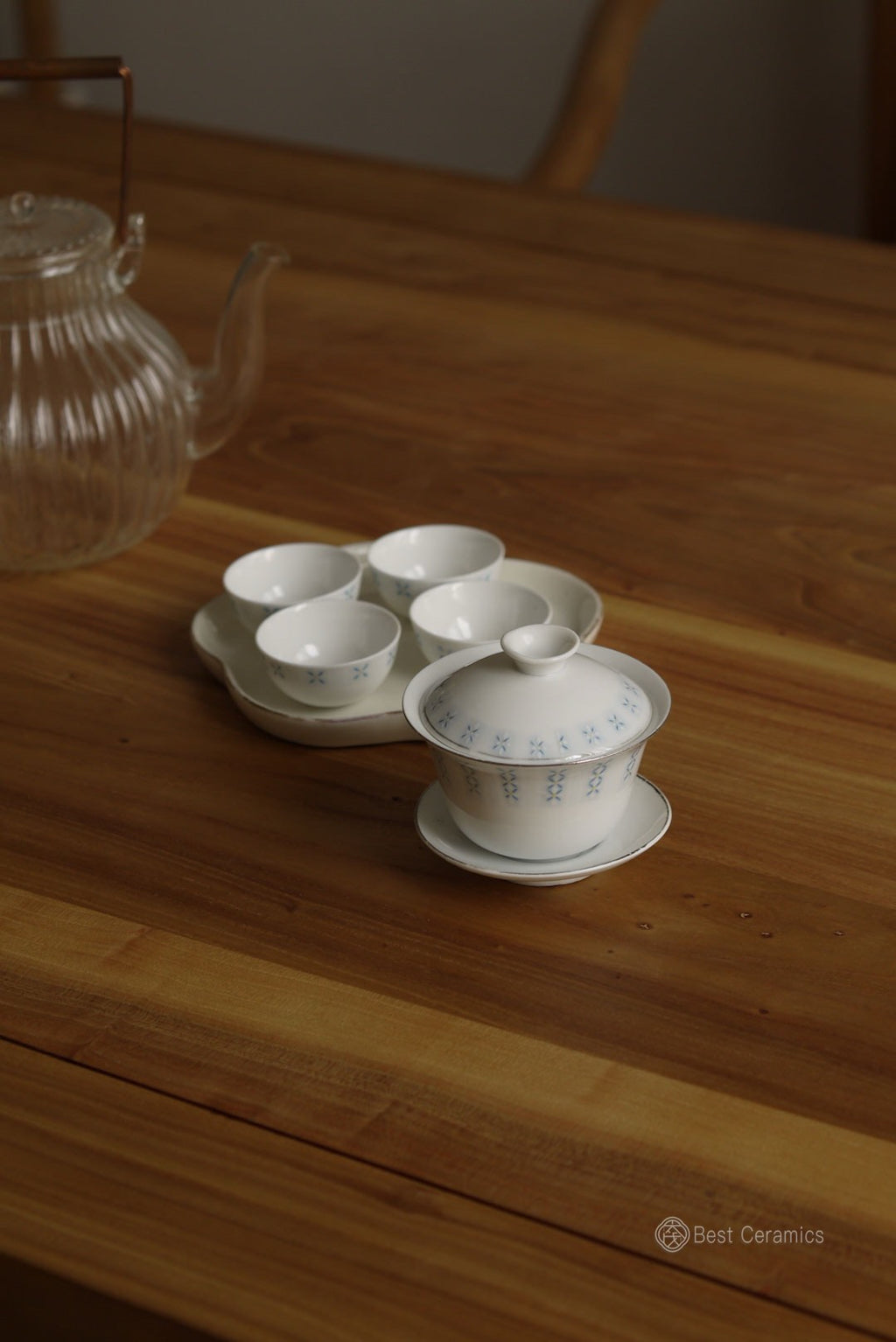 Chaozhou Style Chinese Kungfu Vintage Gaiwan Teacup Set|Best Ceramics