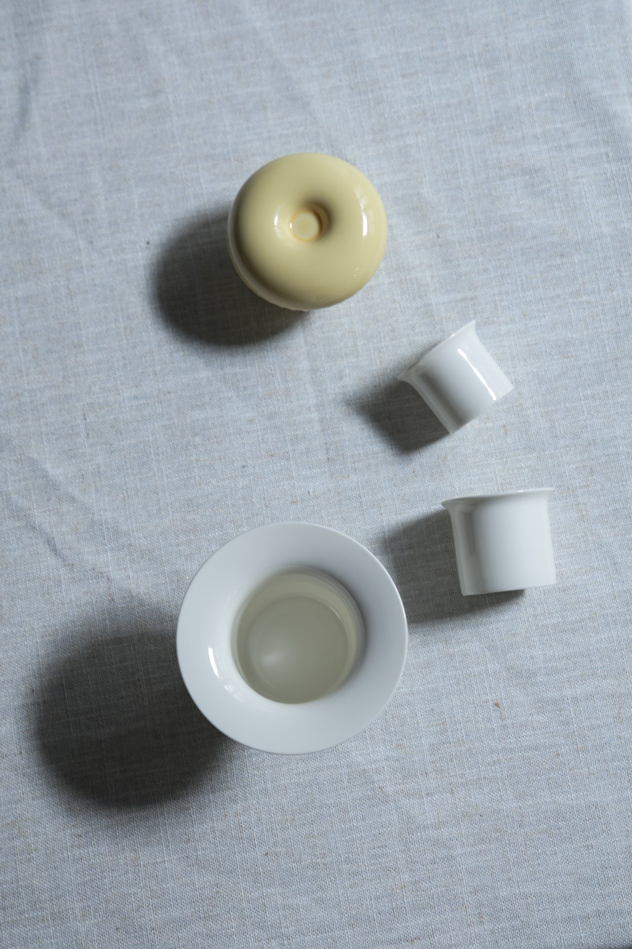 Compact Travel Gaiwan Set | Matte Cream Porcelain for Tea Anywhere