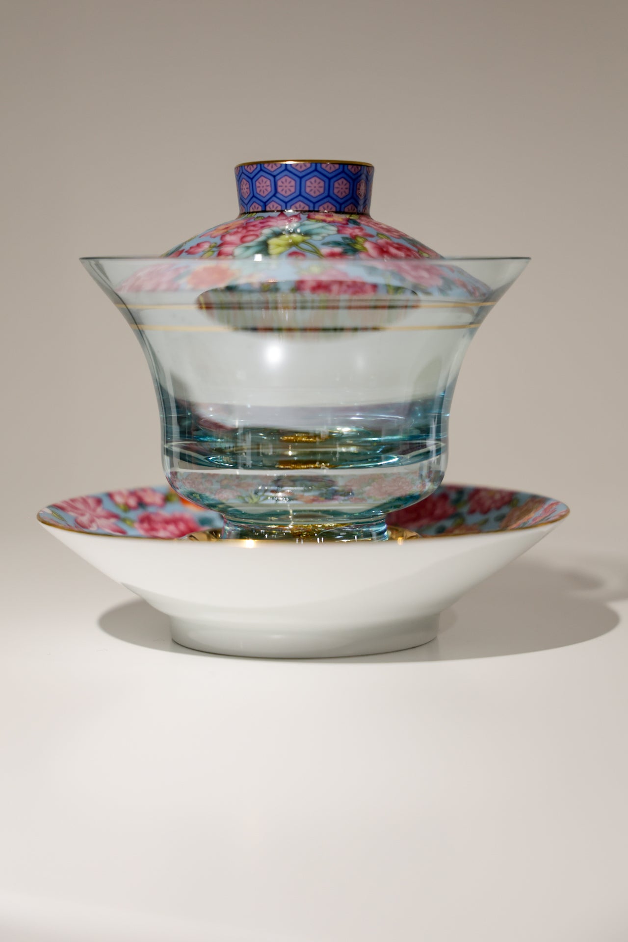 Taiwu Void & Reality Gaiwan | Glass Body & Hand-Painted Porcelain