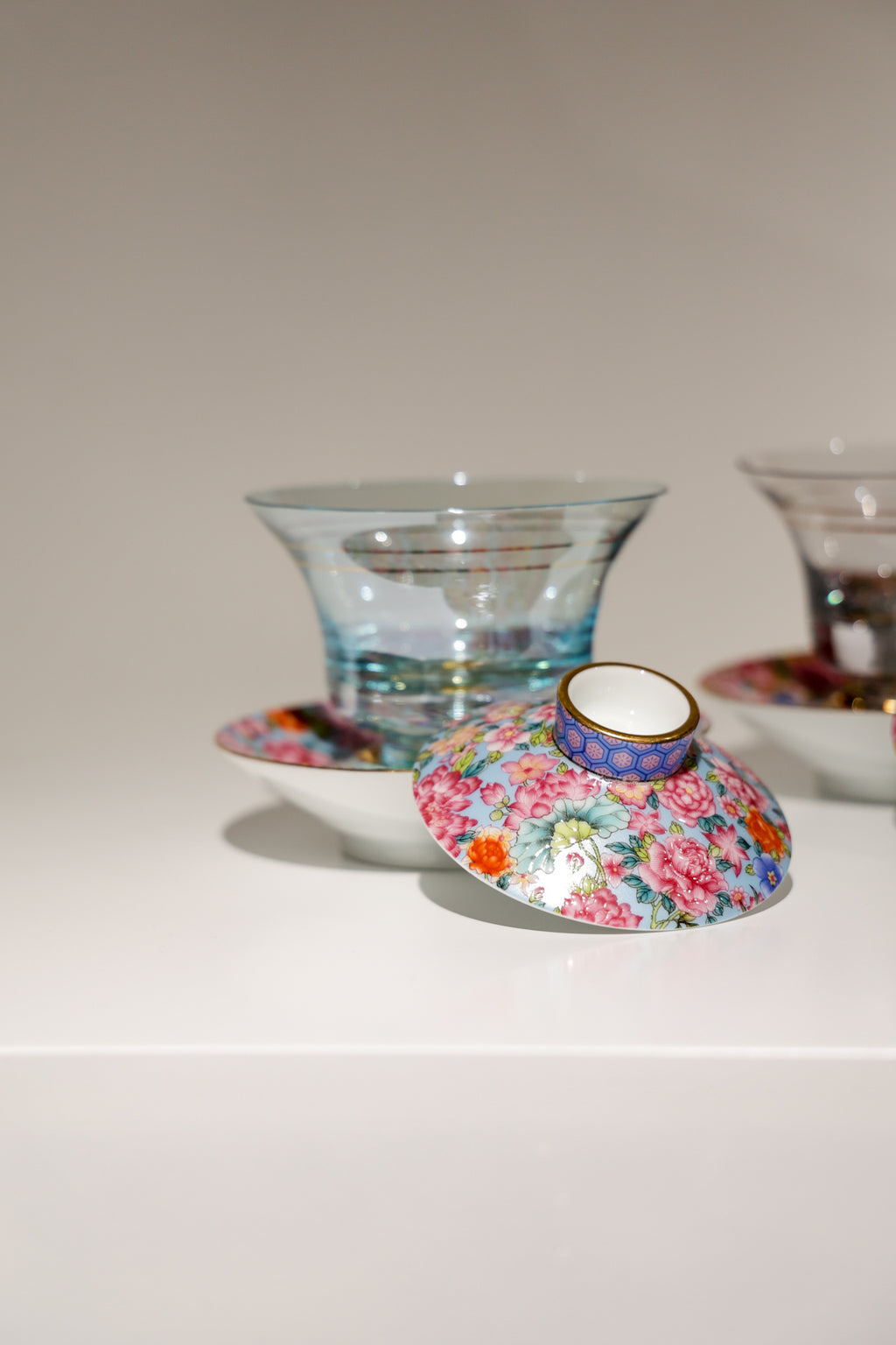 Taiwu Void & Reality Gaiwan | Glass Body & Hand-Painted Porcelain