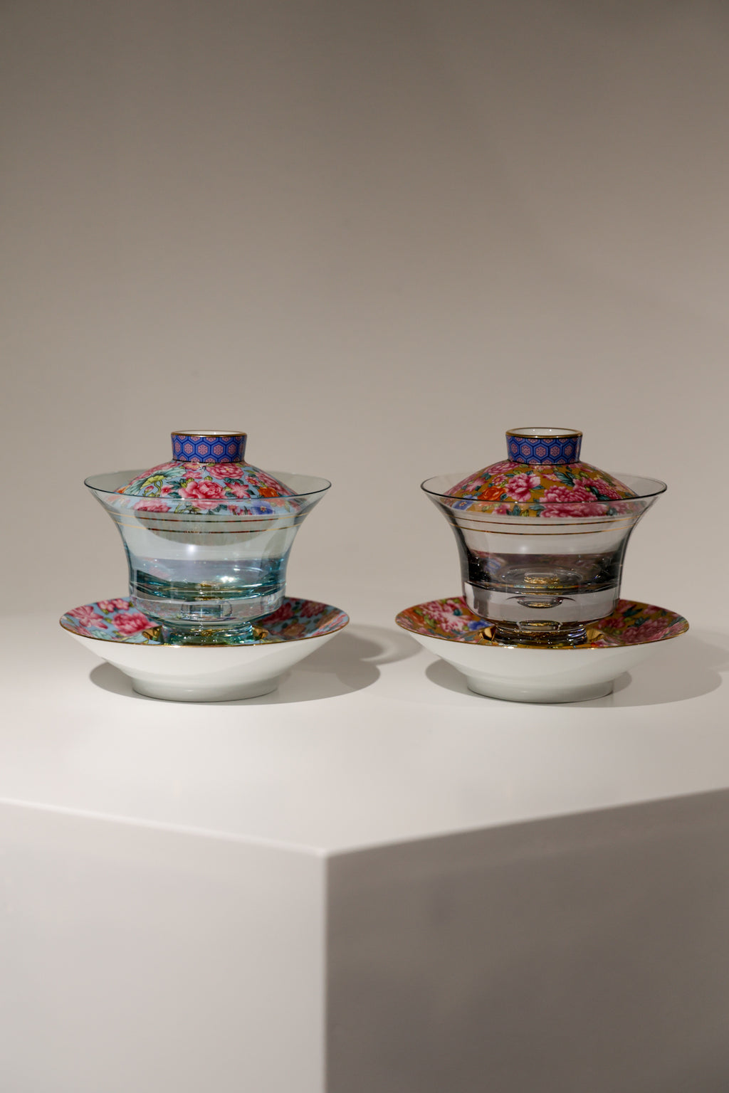 Taiwu Void & Reality Gaiwan | Glass Body & Hand-Painted Porcelain