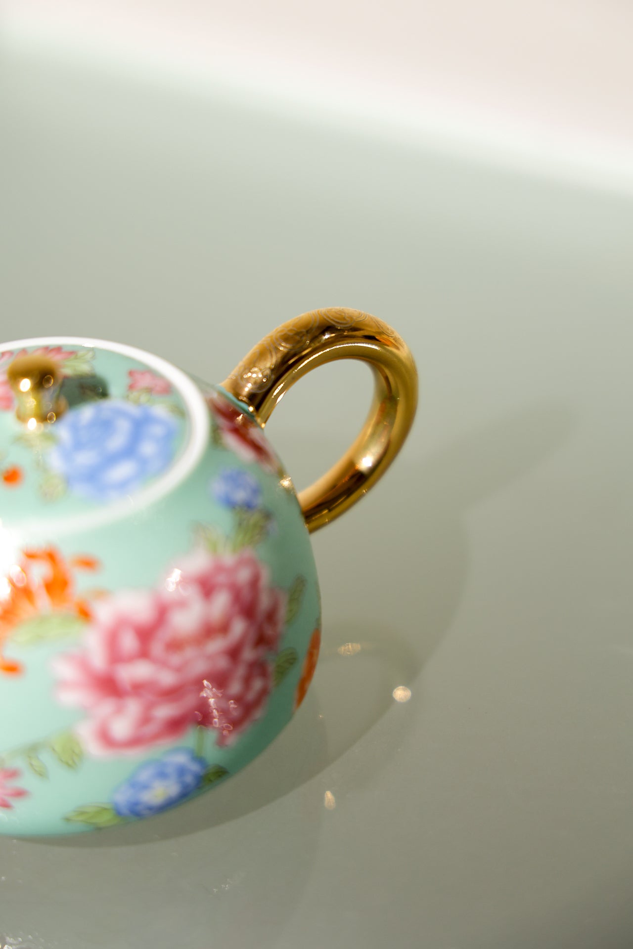 Artisan Enamel Tea Vessel | Tactile Thousand Flowers Porcelain Pot