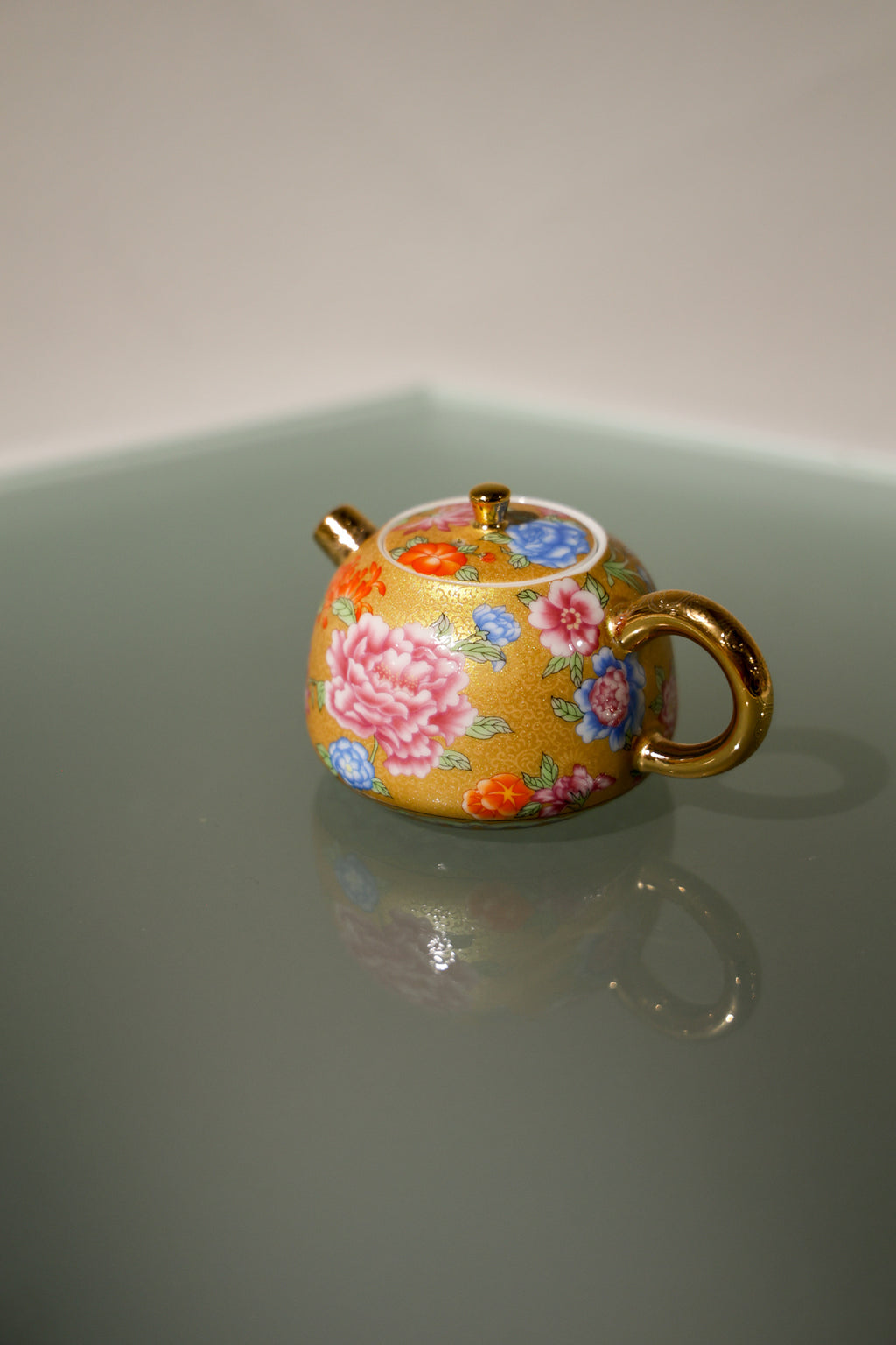 Artisan Enamel Tea Vessel | Tactile Thousand Flowers Porcelain Pot