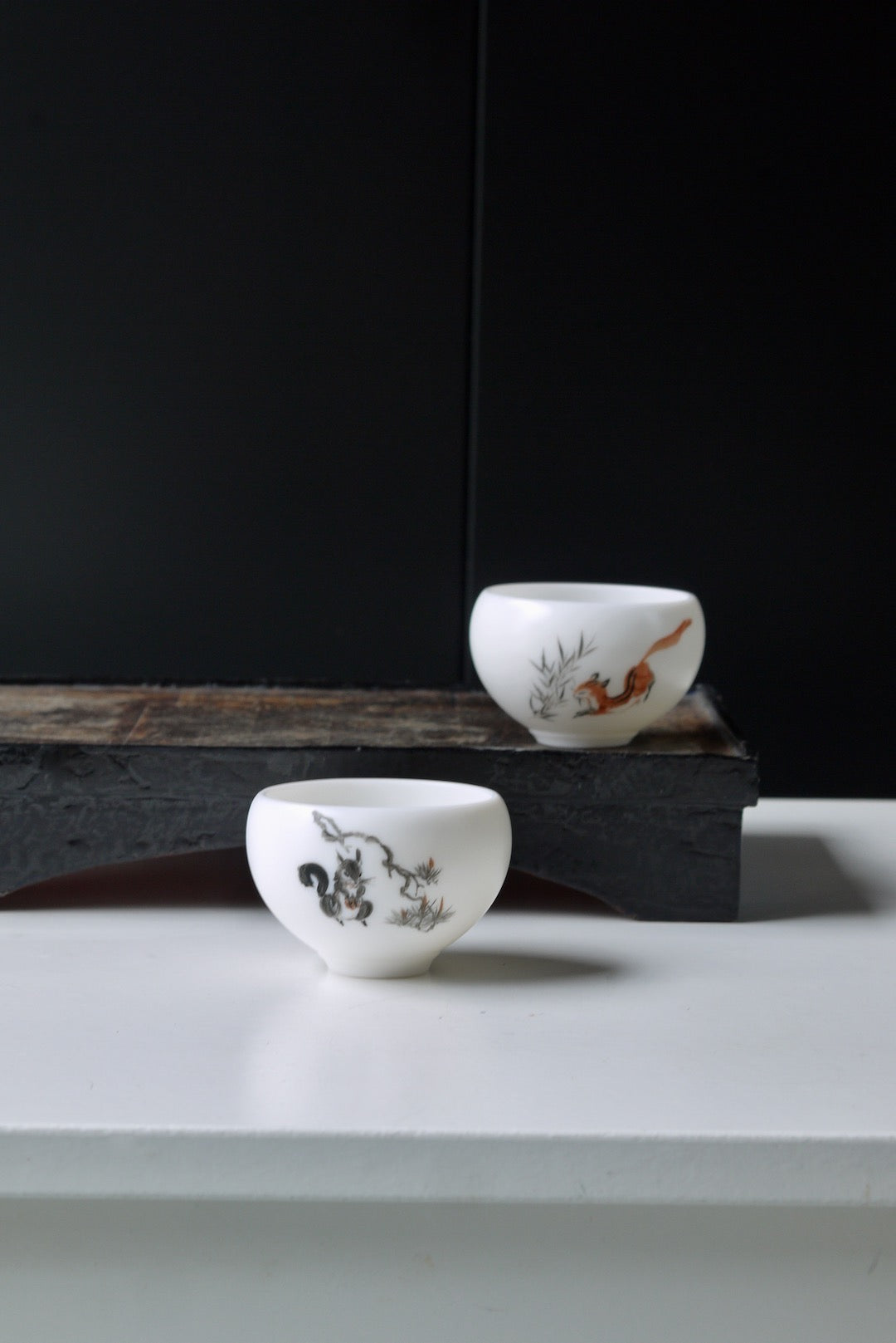 Dehua Jade Porcelain Host Teacup With Chinese Characters Painting|Best Ceramics