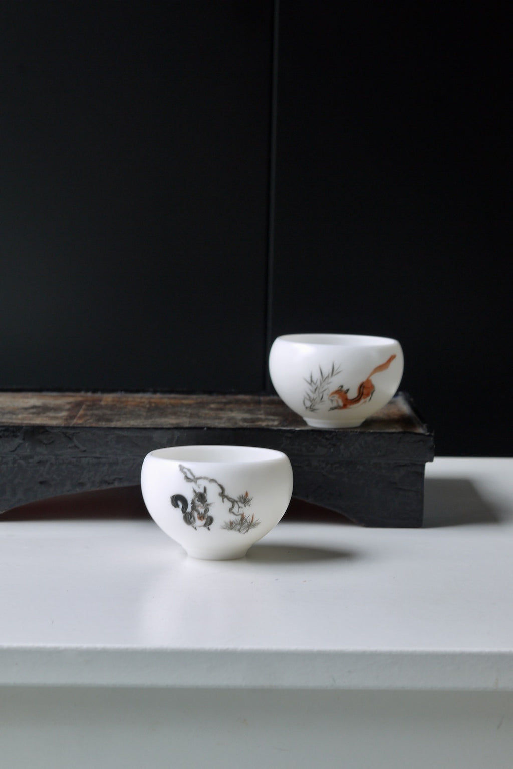 Dehua Jade Porcelain Host Teacup With Chinese Characters Painting|Best Ceramics