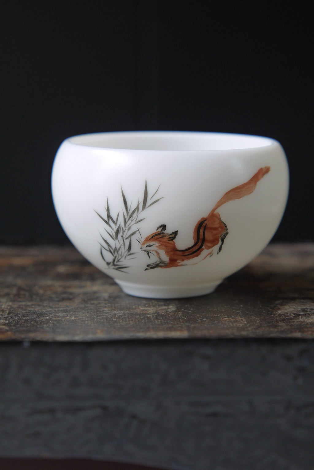 Dehua Jade Porcelain Host Teacup With Chinese Characters Painting|Best Ceramics