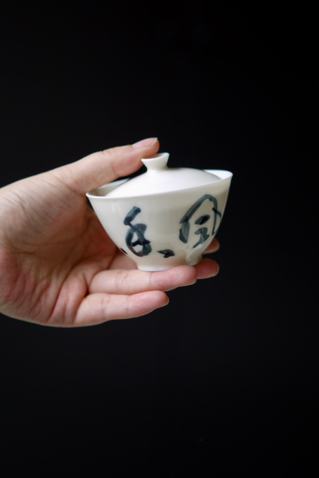 Elegant Hand write Chinese Character Poem Dehua Porcelain Gaiwan|Best Ceramics