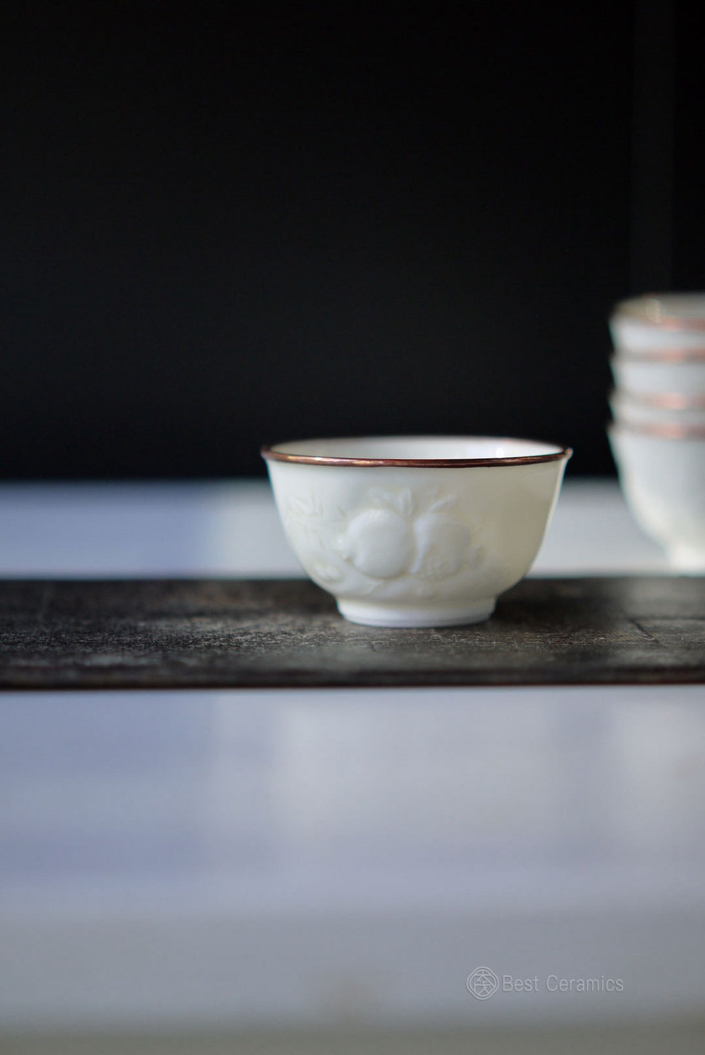 Vintage Dehua White Porcelain Handcarved Elegance Tea Cup|Best Ceramics