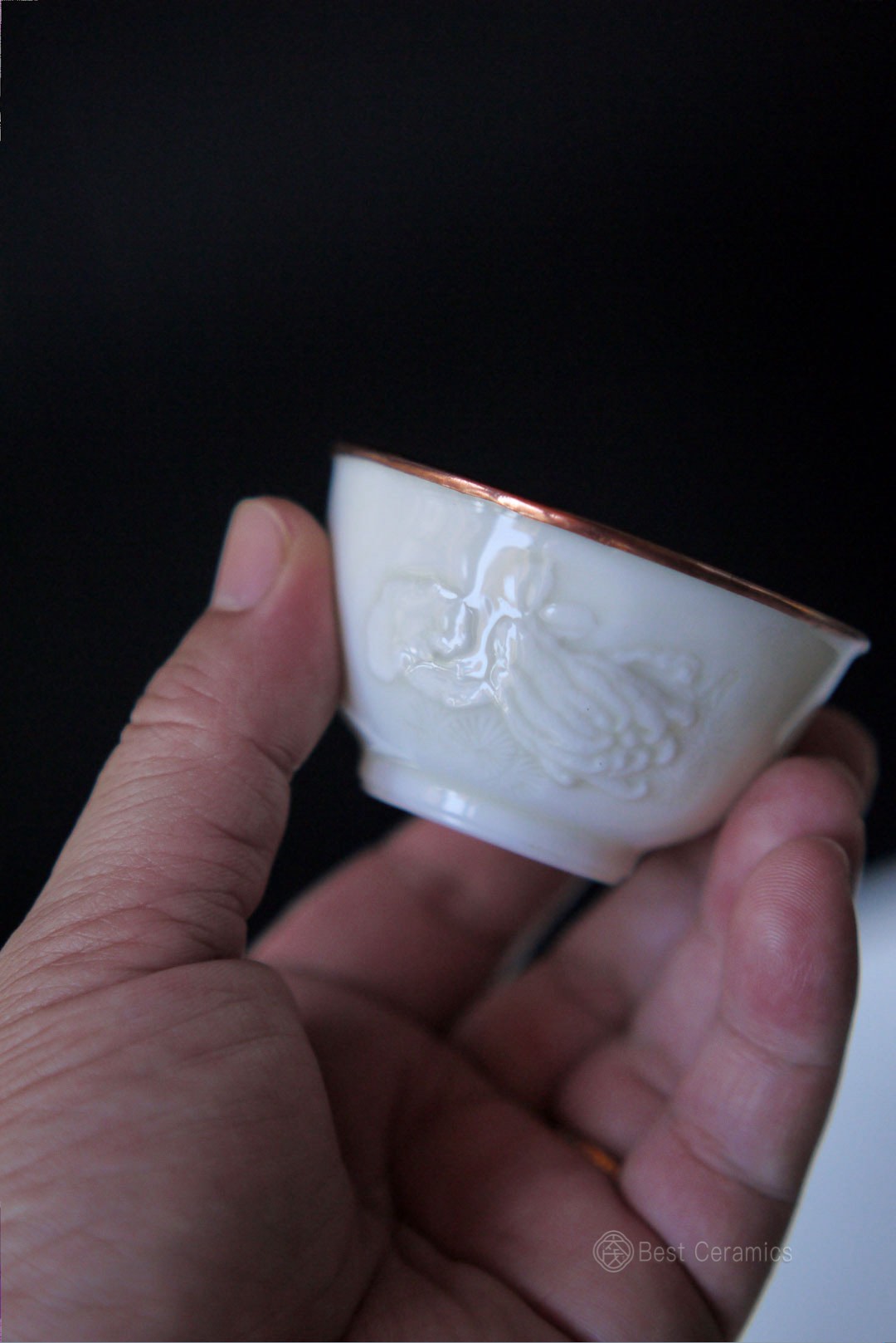Vintage Dehua White Porcelain Handcarved Elegance Tea Cup|Best Ceramics