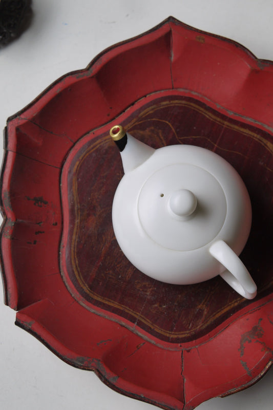Dehua Jade Porcelain Kintsugi Refined Craftsmanship Teapot|Best Ceramics