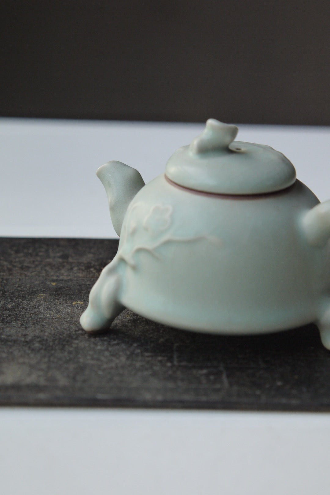 Vintage Style Ru Kiln Three-Legged Oolong Tea Teapot |Best Ceramics