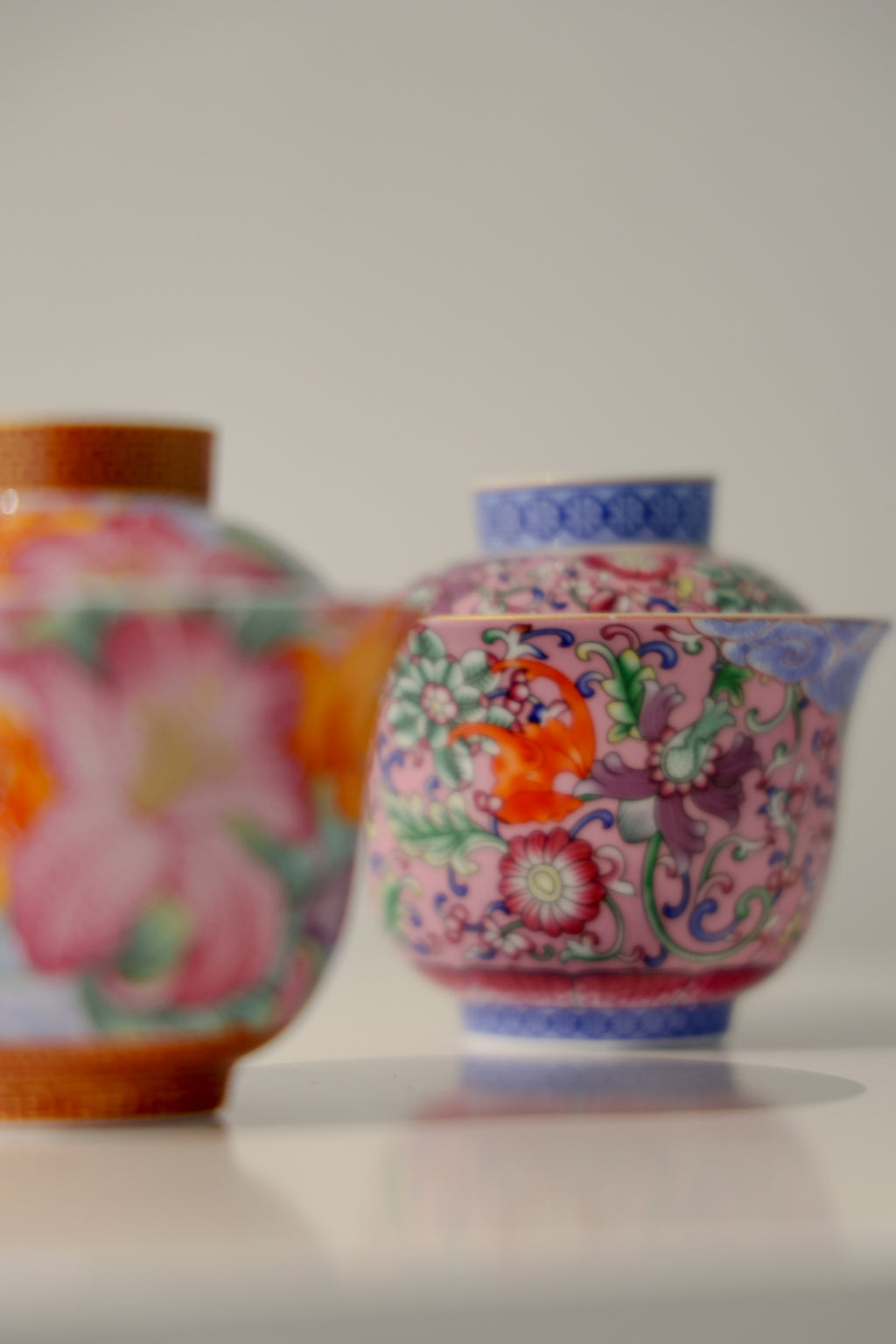 Peranakan Heritage Style Dehua Porcelain Portabale Travel Gaiwan Set-Taiwu Gallery