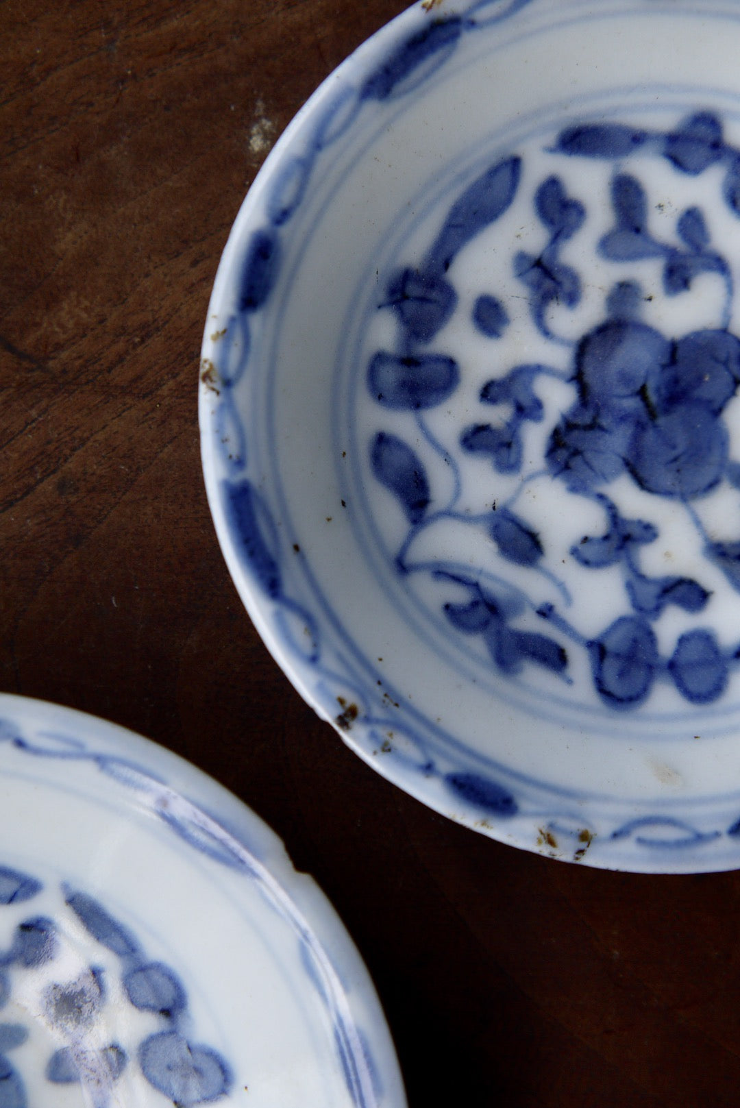 Antique Qinghua Qing Dynasty Tea Saucer WabiSabi Teaset BestCeramcis