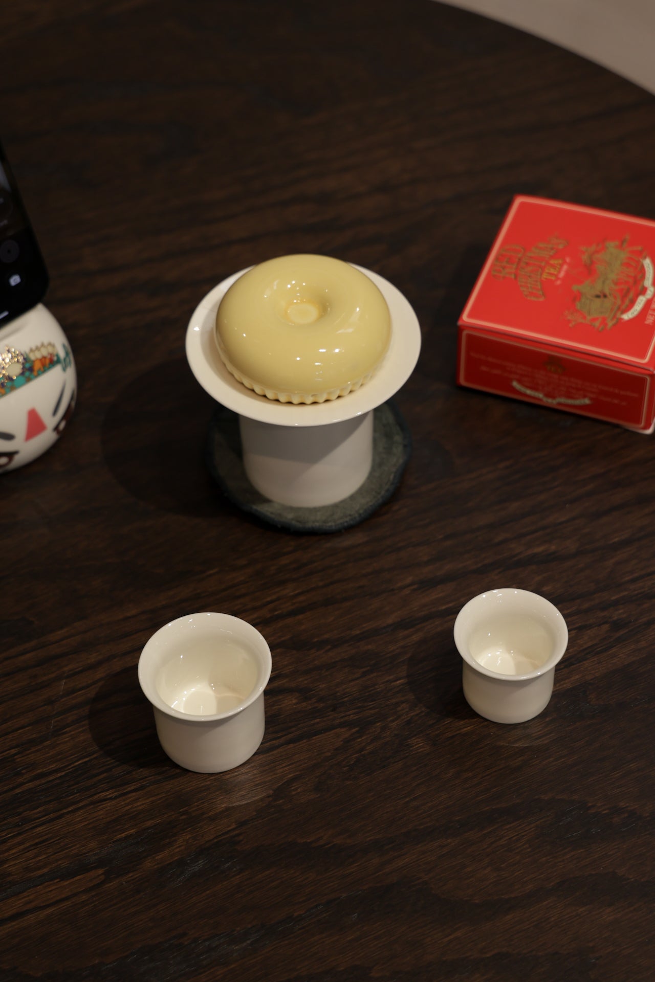 Compact Travel Gaiwan Set | Matte Cream Porcelain for Tea Anywhere