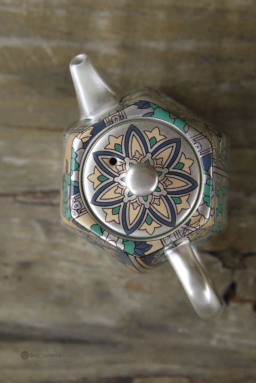 Chinese Classic Silver Painting Flowers Gongfu Teapot Set|Best Ceramics