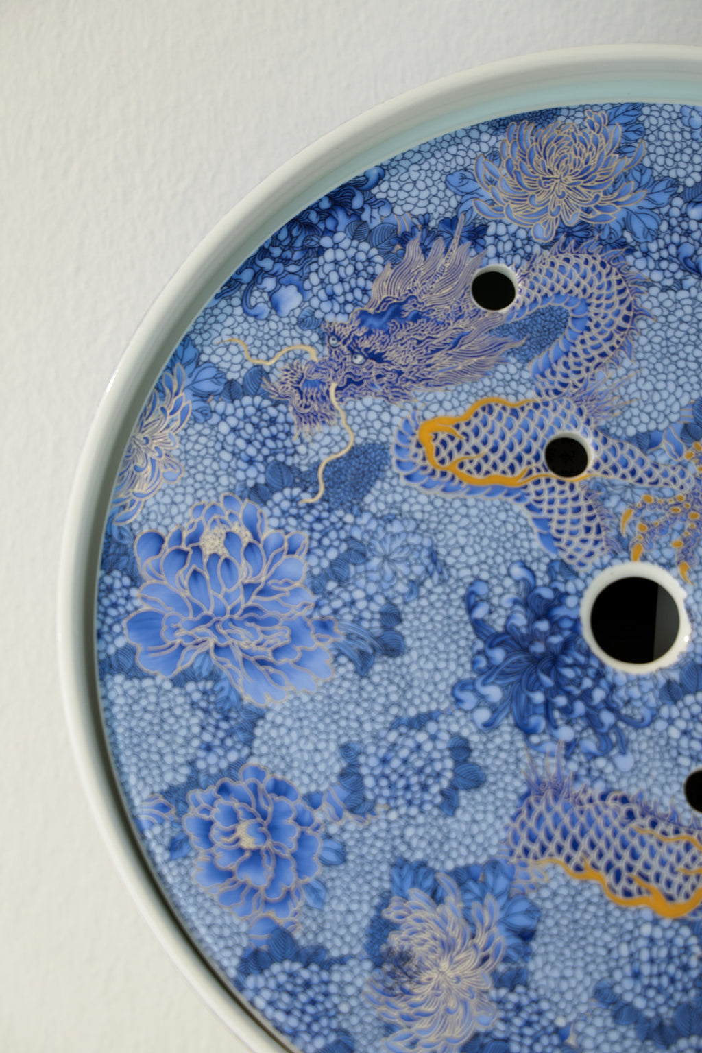 Taiwu Hidden Dragon Tea Set | Hand-Painted Silver & Blue-and-White