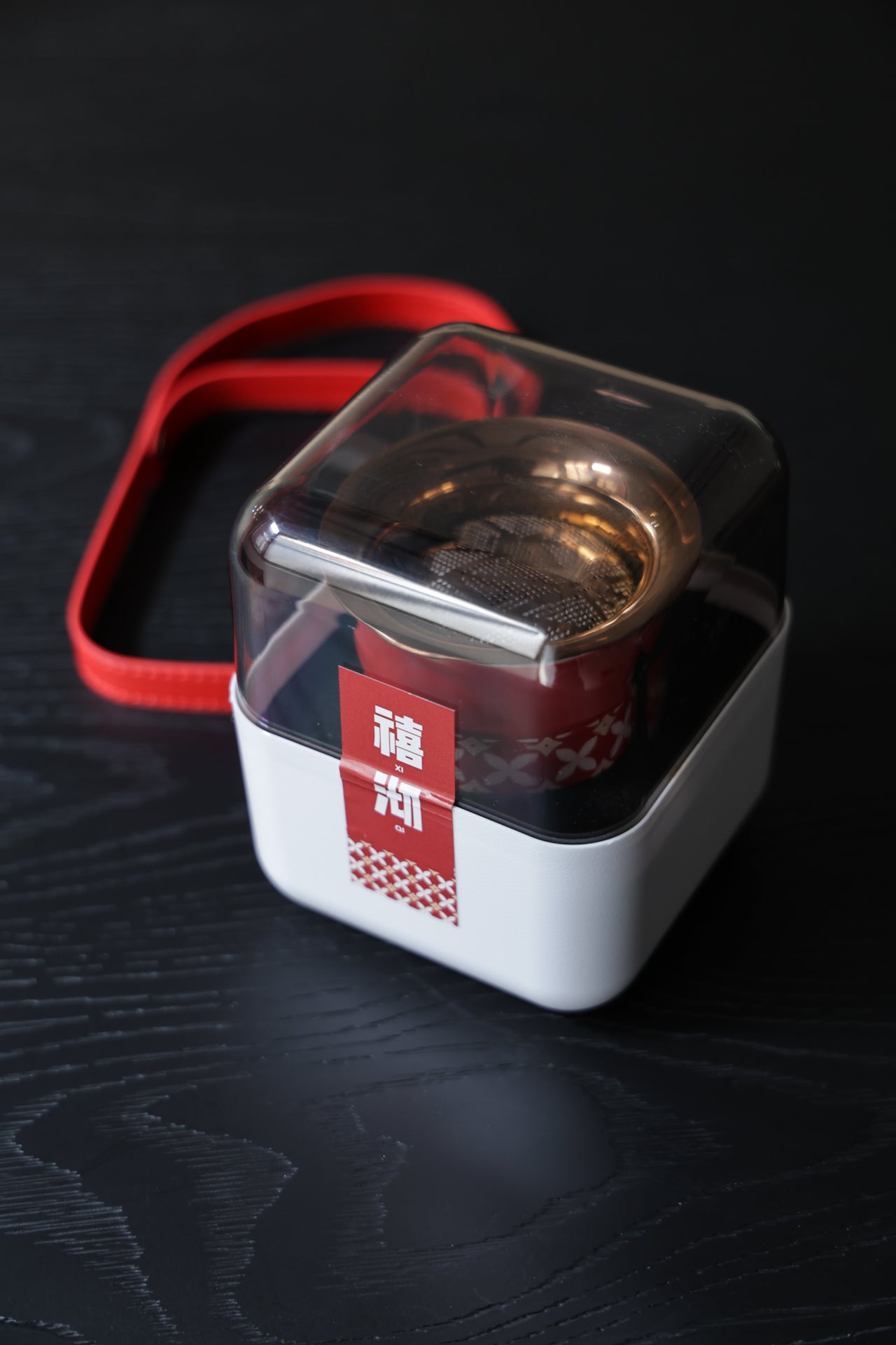 Portable Red Tea Set with Travel Case Wedding & Holiday Gift|Best Ceramics