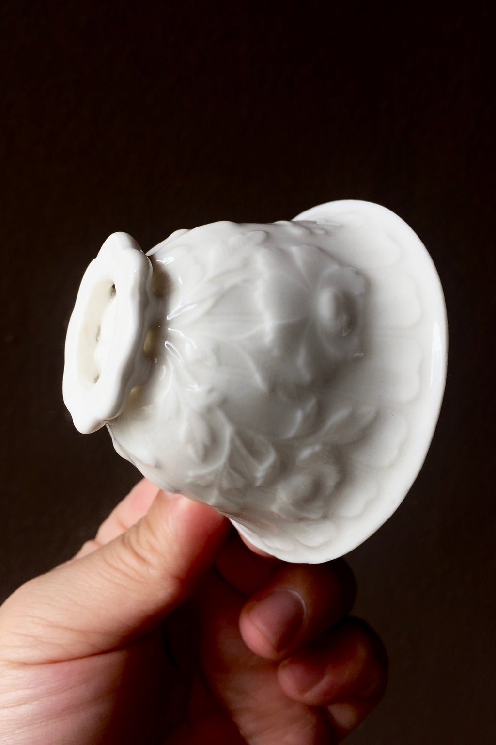 Antique Style Flower Sculpted Handmade Oval shape Teacups|Best Ceramics