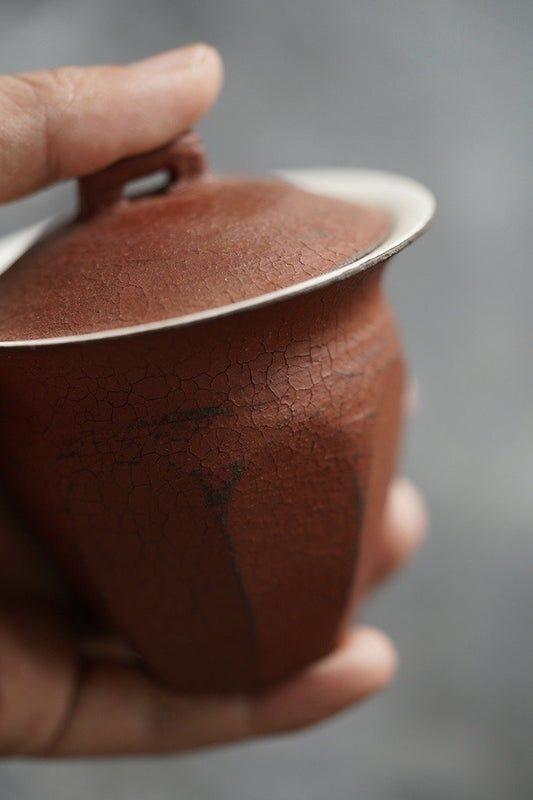 Handmade Red Clays Gaiwan Cracked Glaze Chinese Ceramics|Best Ceramics