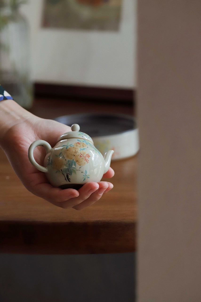 Chinese Painting Handmade Vintage Glaze Oolong Teapots|Best Ceramics 