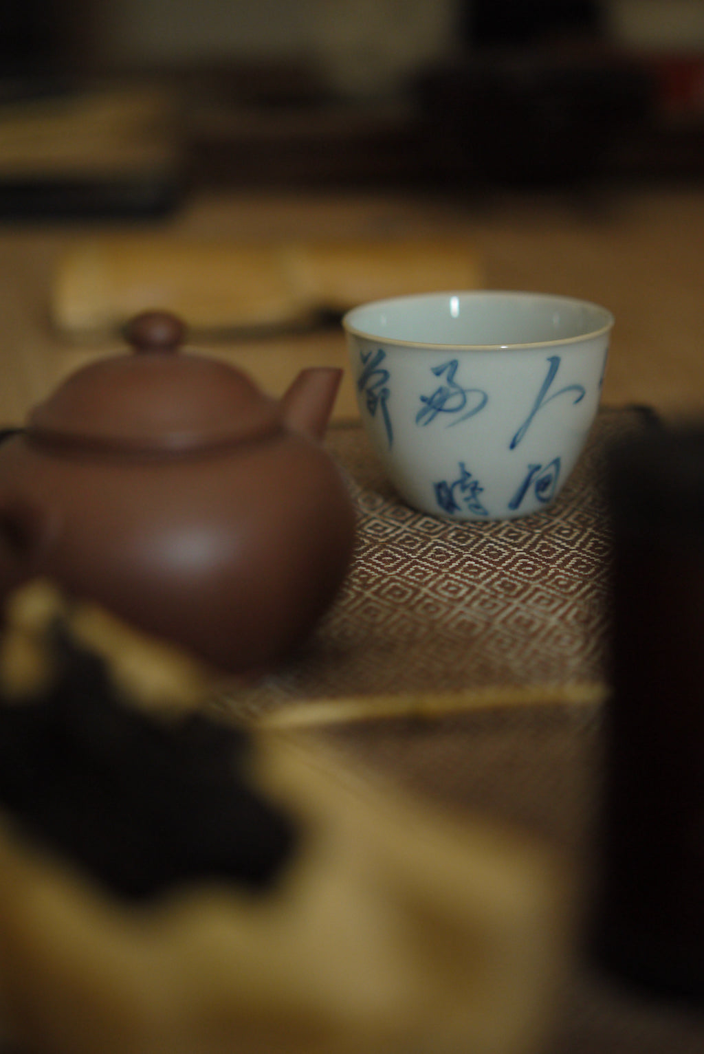 Chinese Calligraphy Poems Qinghua Chaozhou Gongfu Teacup|Best Ceramics