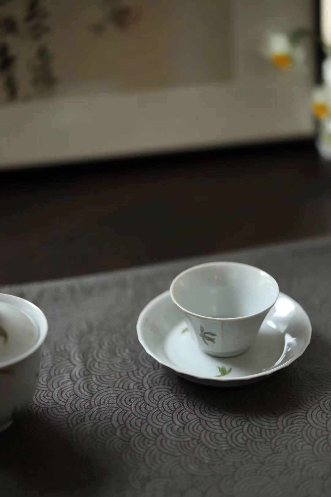 Chinese Vintage Handpainting Orchid Gongfu Gaiwan Teaset|Best Ceramics