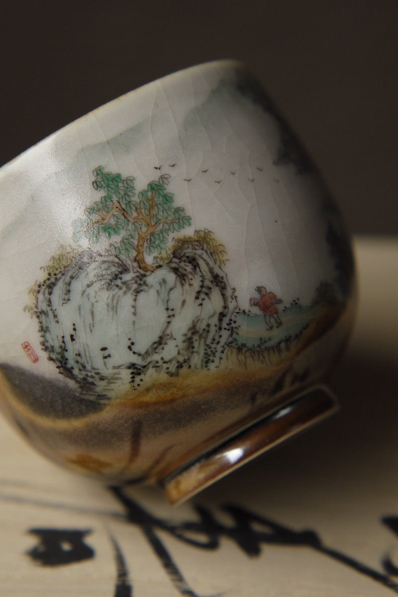 Hand-painted Wood-firing Ceramic Vintage Kungfu Teacup|Best Ceramics
