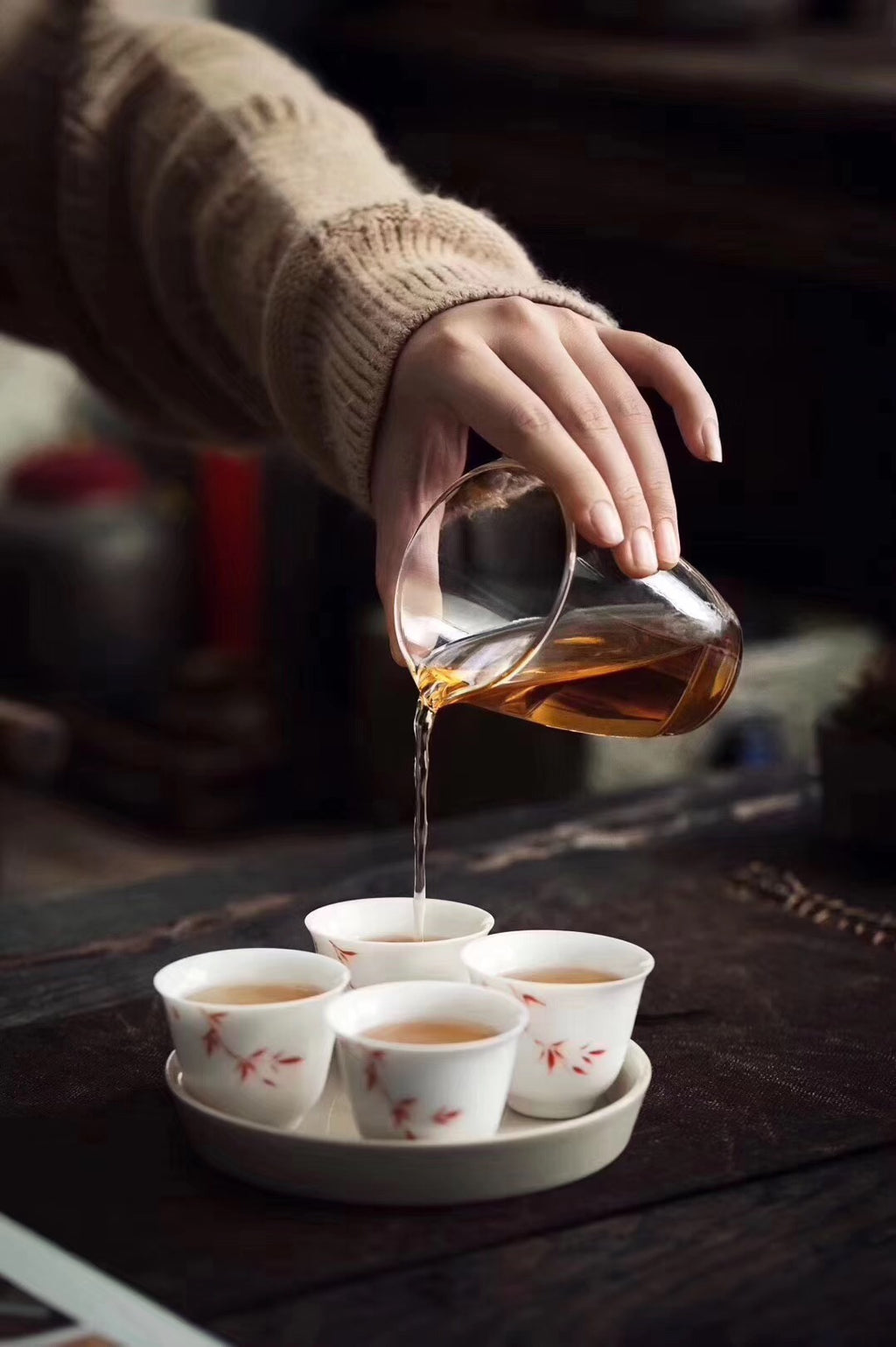 Teaset with Hand Painted Bamboo Gaiwan Teacups Blanc De Chine Tea Set|Best Ceramics