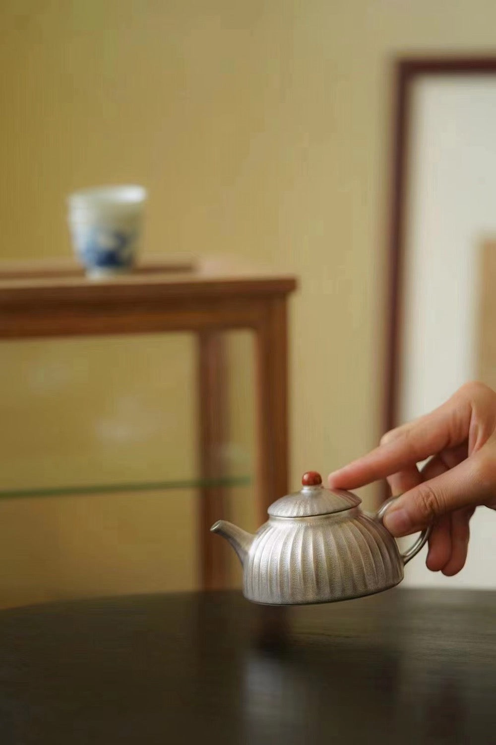 Silver Glazed Teapot