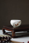 Dehua Jade Porcelain Host Teacup With Chinese Characters Painting|Best Ceramics
