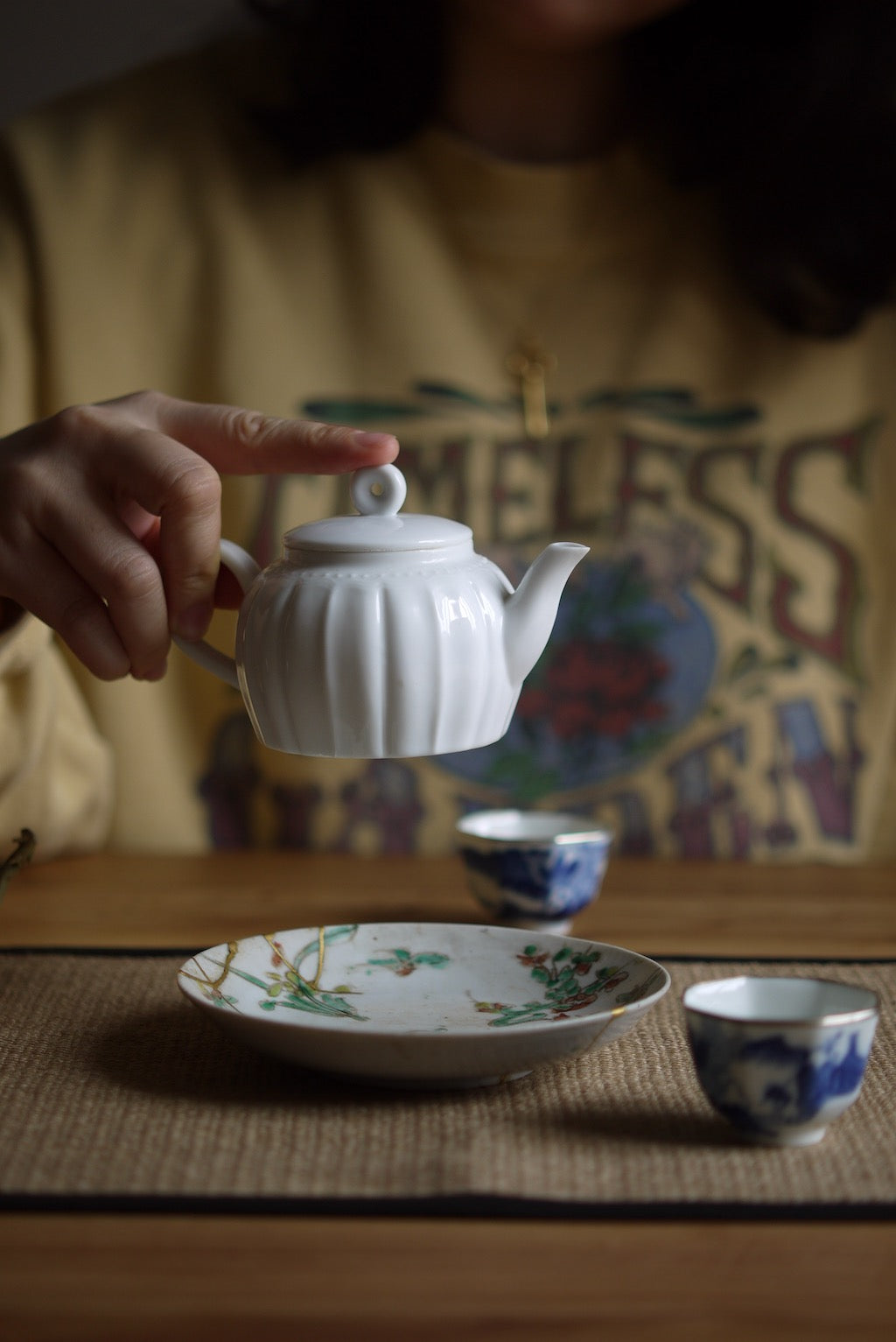 Vintage Chinese Style Dehua Porcelain Melon Gongfu Teapot|Best Ceramics